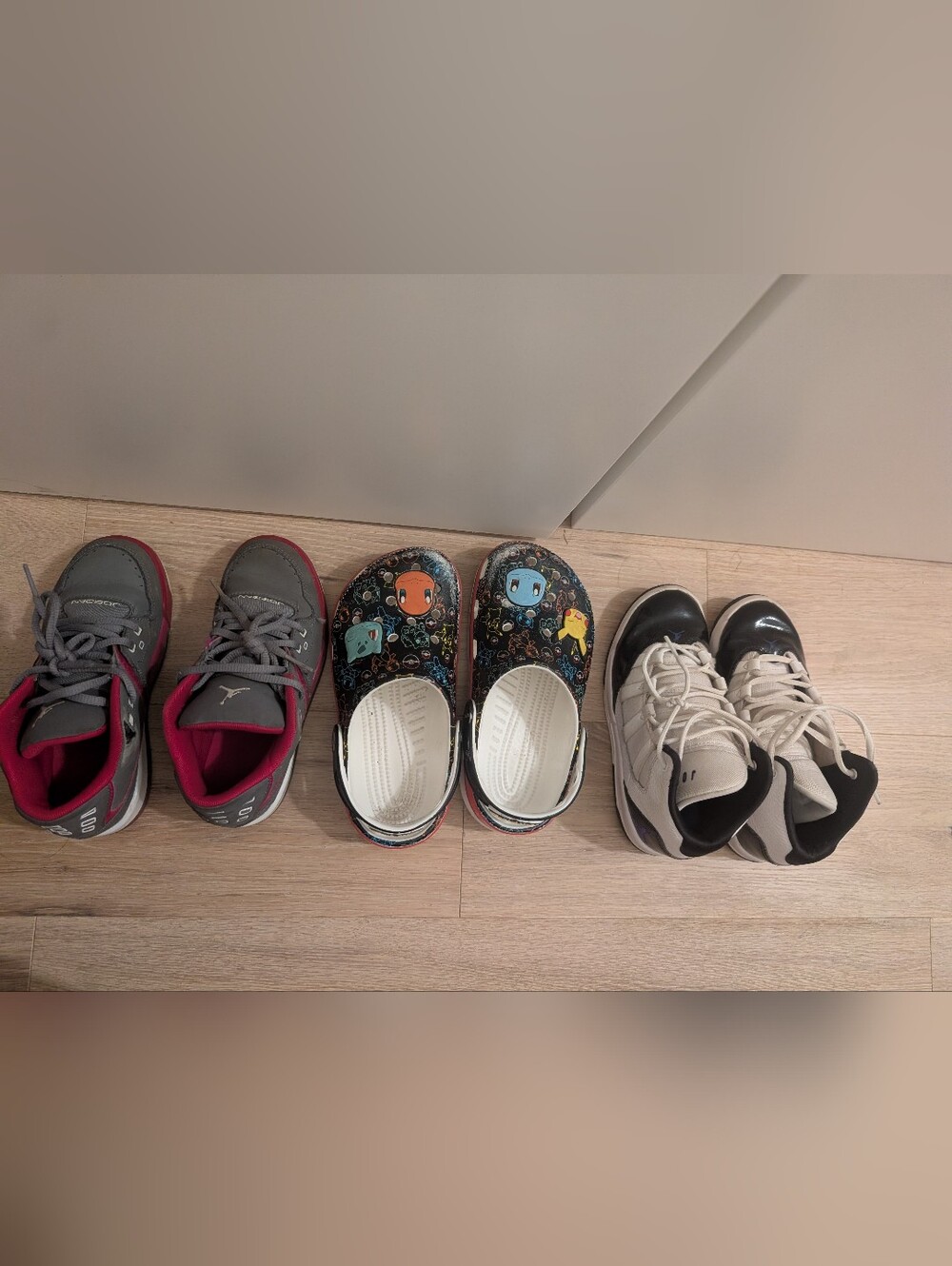 Bundle Total 3: Jordan (13C) Boys Shoes And Pokemon Crocs (J1)